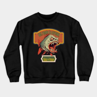 angry fish Crewneck Sweatshirt
